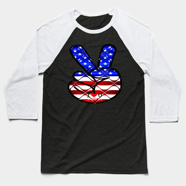 Flag usa Baseball T-Shirt by Top-you